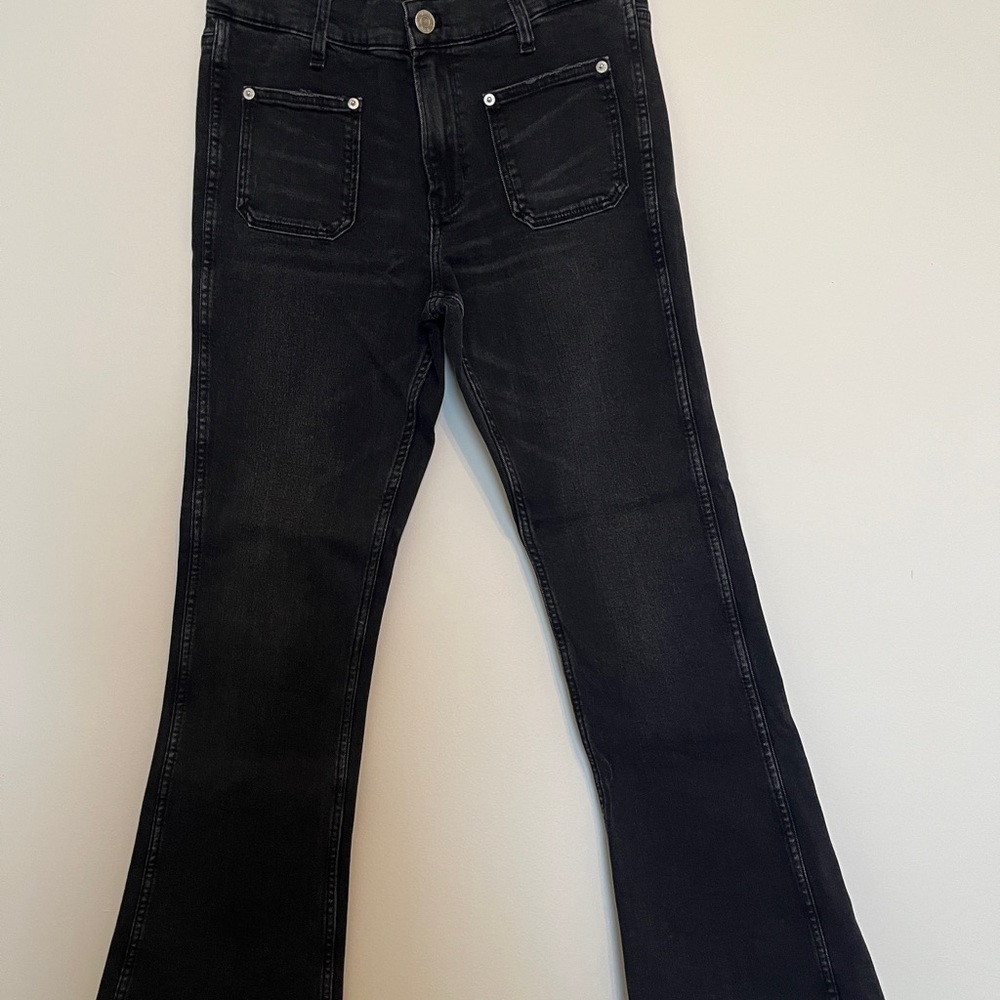 ZARA Kids black flare-fit jeans